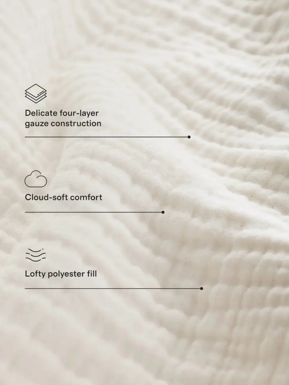 Quince Organic Cotton Gauze Dream Quilt Set in Undyed King 1189